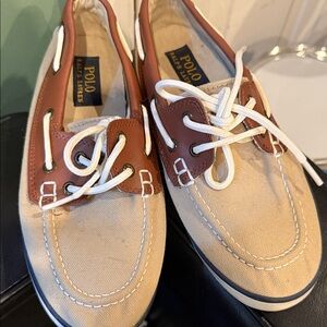 Polo by Ralph Lauren Kids' Beige and Brown Sneakers